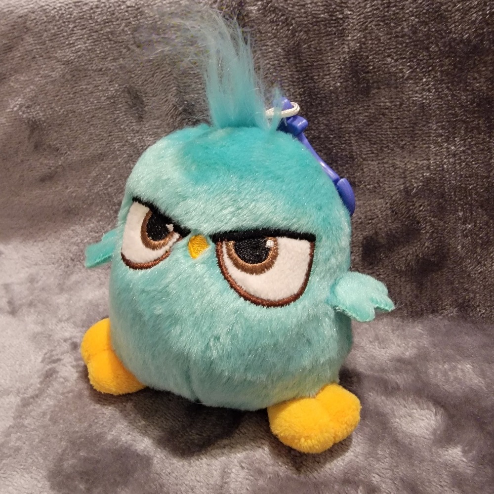 Angry Birds Hatchlings Plush Unisex OS Teal Excellent Clip On Toy
